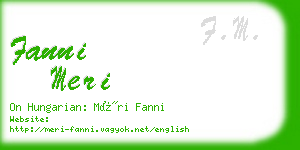 fanni meri business card